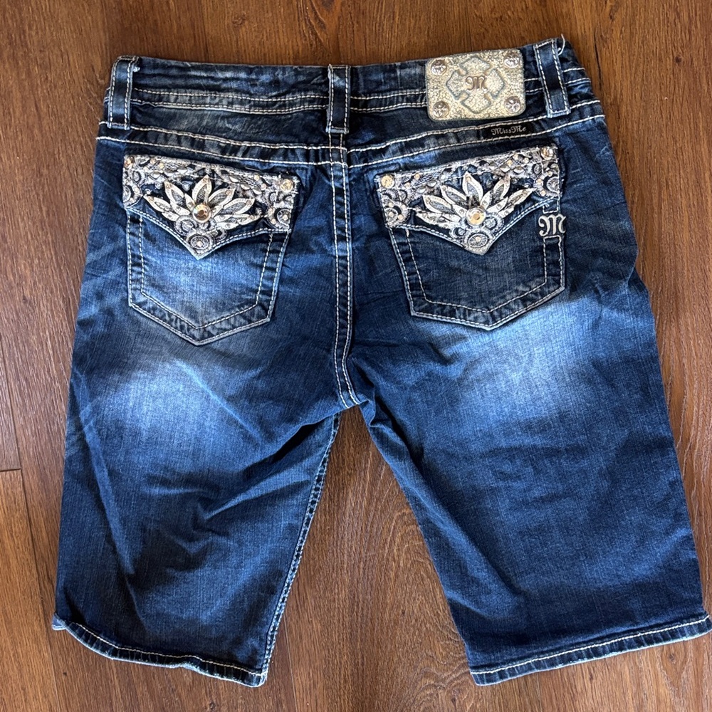Miss Me Blue Denim with Silver Accents